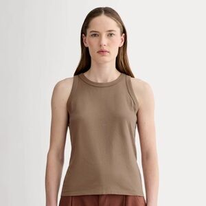 Everlane L Tank in essential cotton mocha